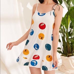 New White Soft Ruffle Cami Nightgown​